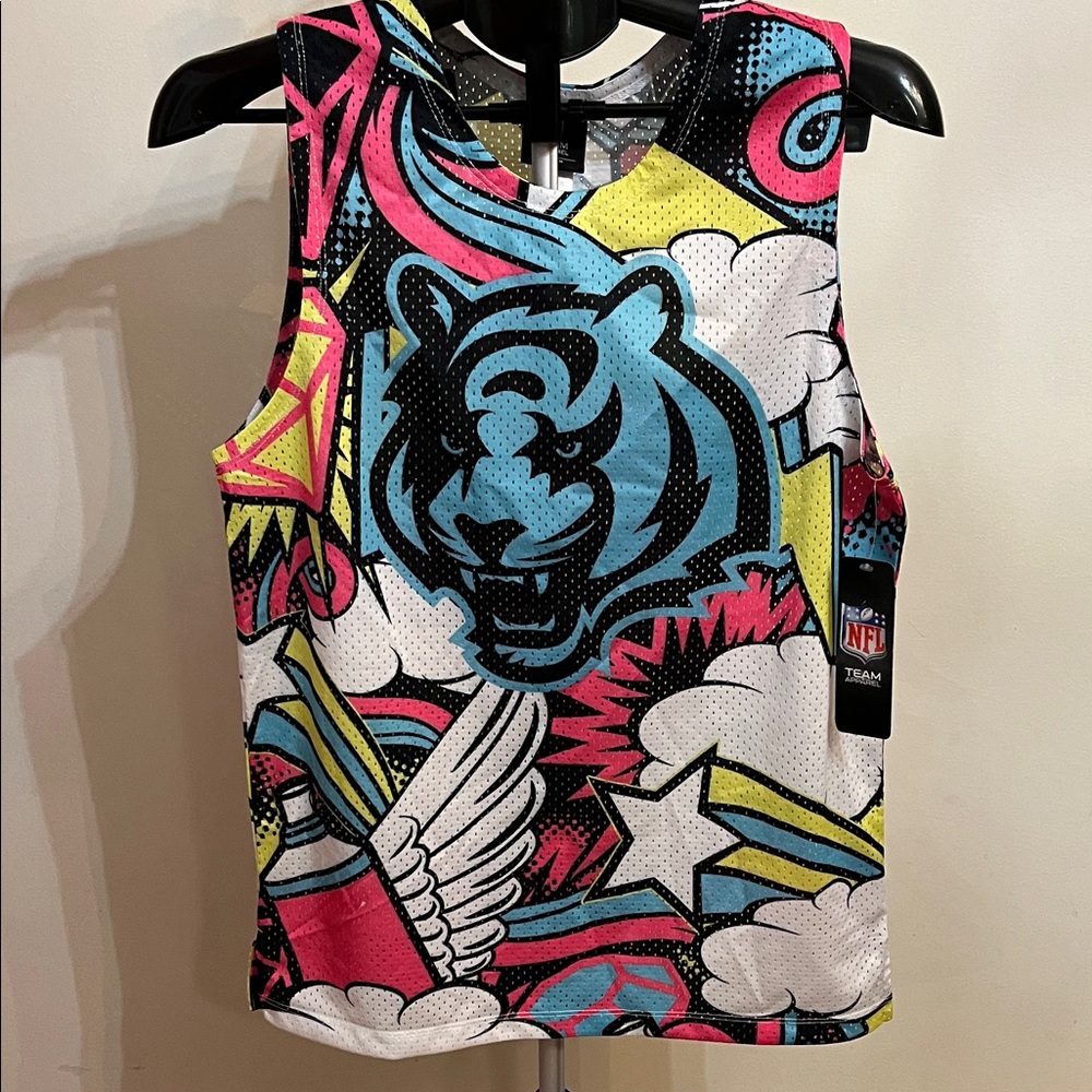 NWT NFL Cincinnati Bengals Colorful Graphic Tank Top